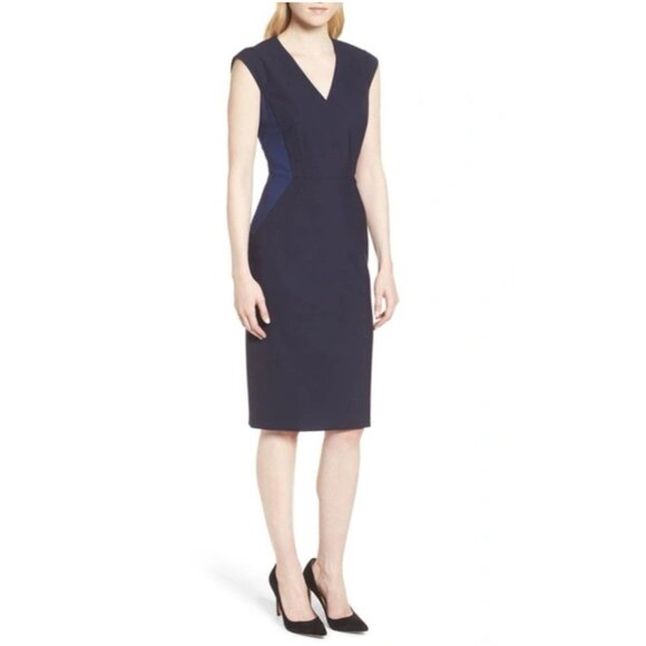 Hugo Boss Dresses & Skirts - Hugo Boss Sheath Dress 8 Black Stretch Wool Classic Career Church $595
